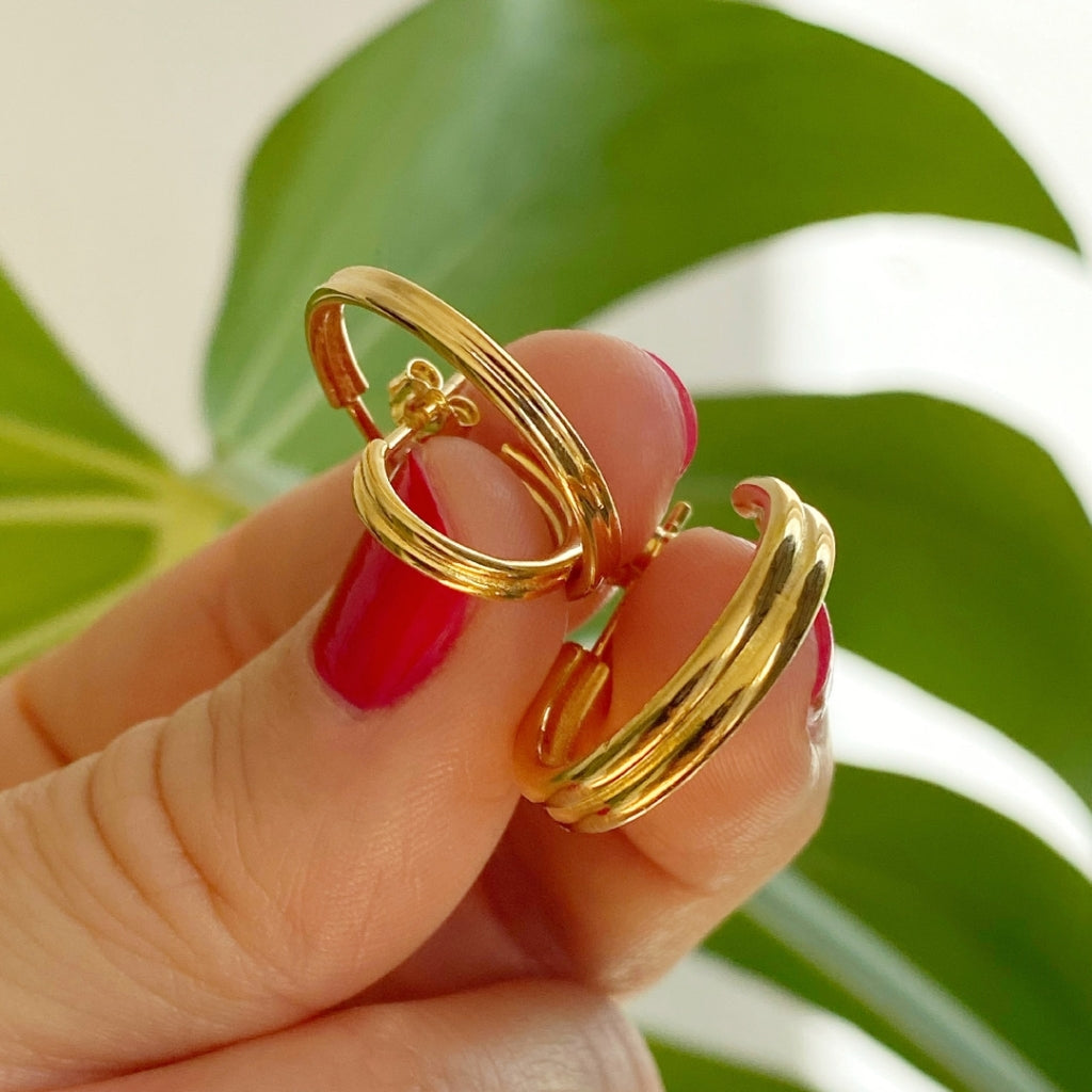 LULU Copenhagen 2for1 Small Hoops par Hoops Forgyldt