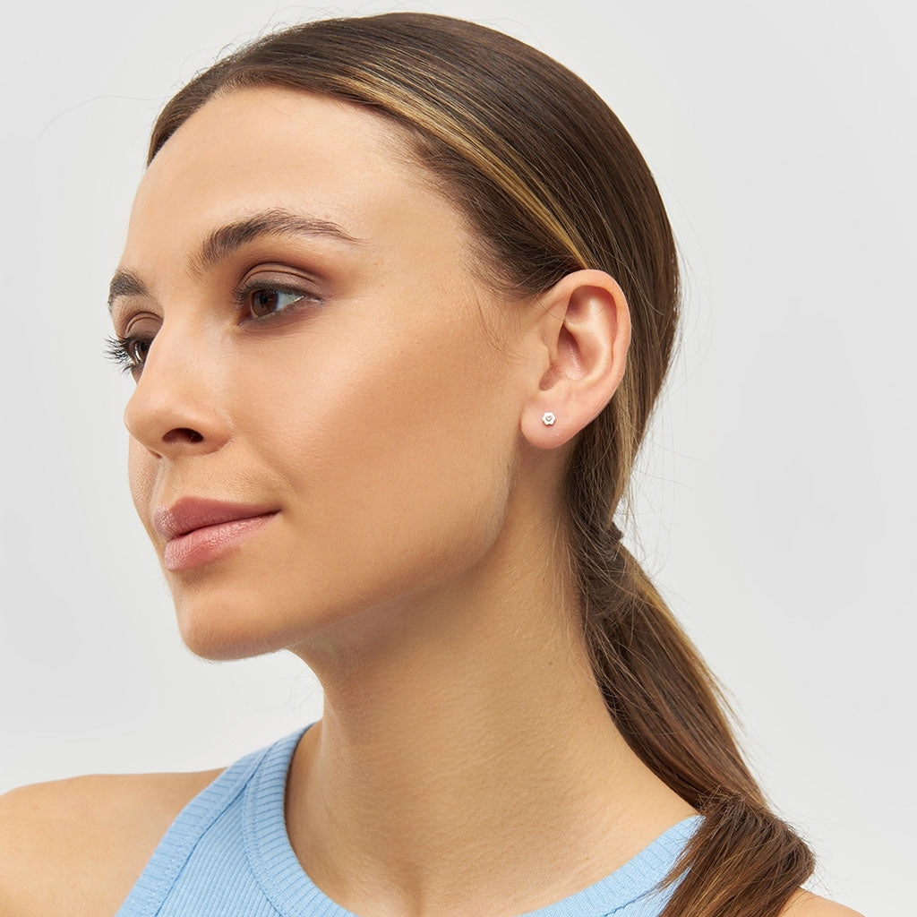 LULU Copenhagen Blomst ørering 1 stk Ear stud, 1 pcs Fersken