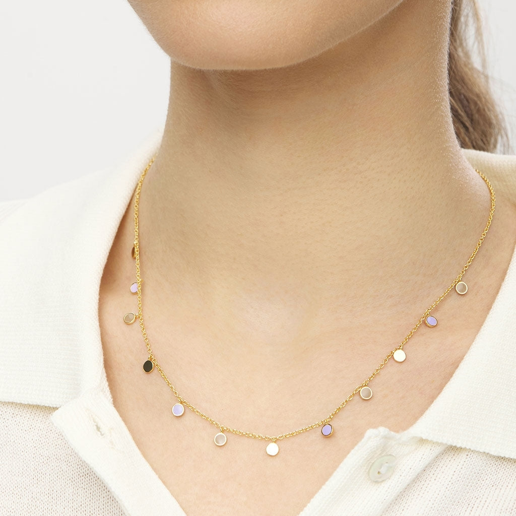 LULU Copenhagen Boho Halskæde Necklaces Mocha Mousse/Purple