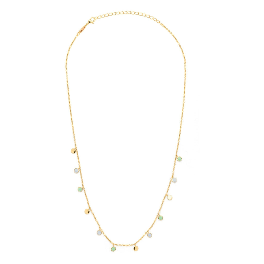 LULU Copenhagen Boho Halskæde Necklaces Skyride Blue/Seasalt Green