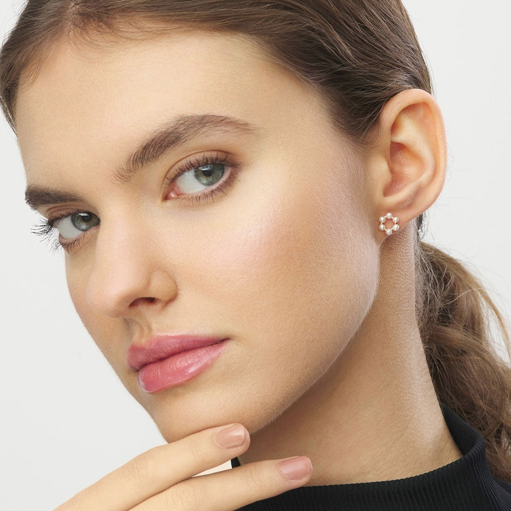 LULU Copenhagen Bouquet Circle earring 1 pcs Ear stud, 1 pcs Forgyldt
