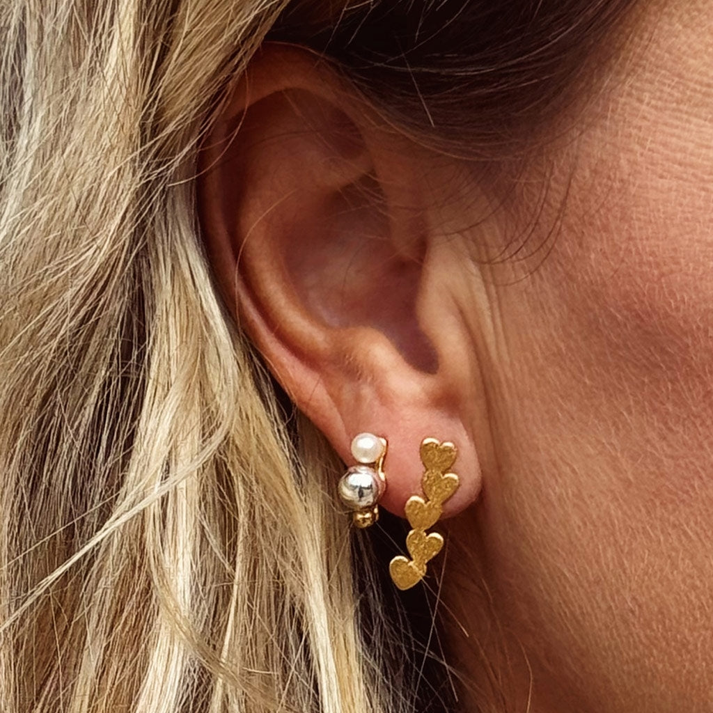 LULU Copenhagen Bouquet Drip Silver ørering 1 stk Ear stud, 1 pcs Forgyldt
