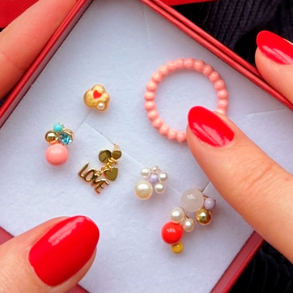 LULU Copenhagen Bouquet Pearls ørering 1 stk Ear stud, 1 pcs Lavendel