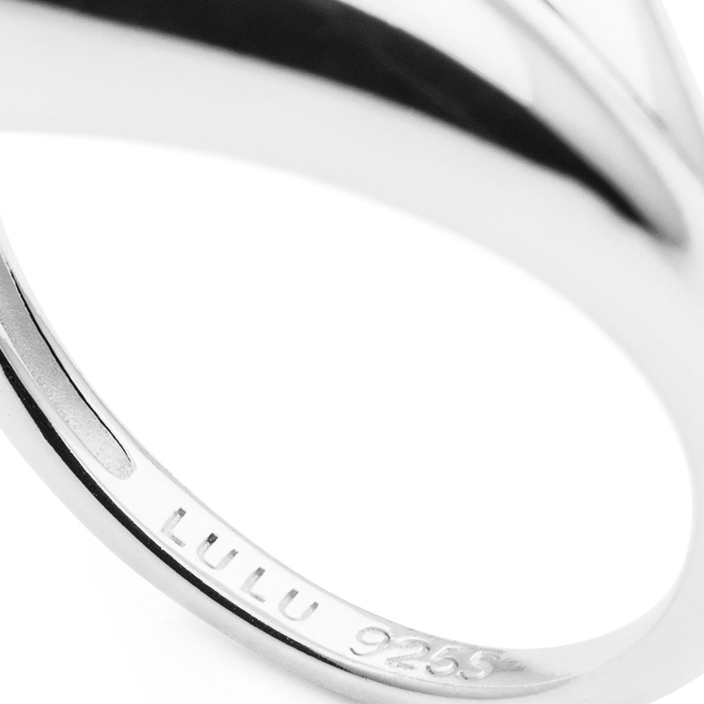LULU Copenhagen Chunky Soft Drops Ring - sølv Rings Sølv