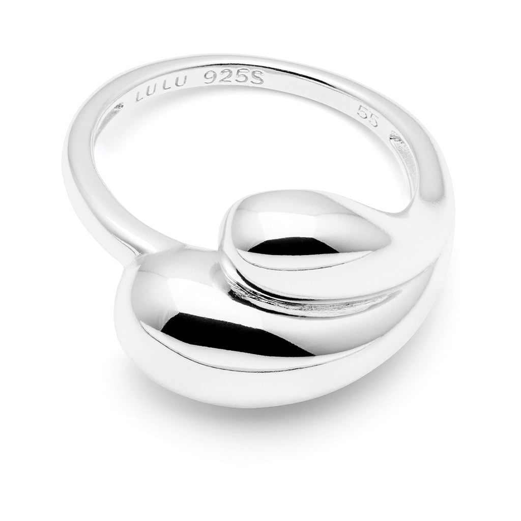 LULU Copenhagen Chunky Soft Drops Ring - sølv Rings Sølv