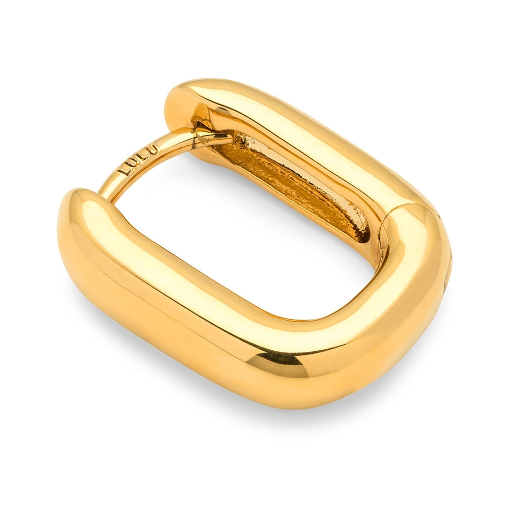 LULU Copenhagen Chunky Square Hoops par - guld belagt Hoops Forgyldt