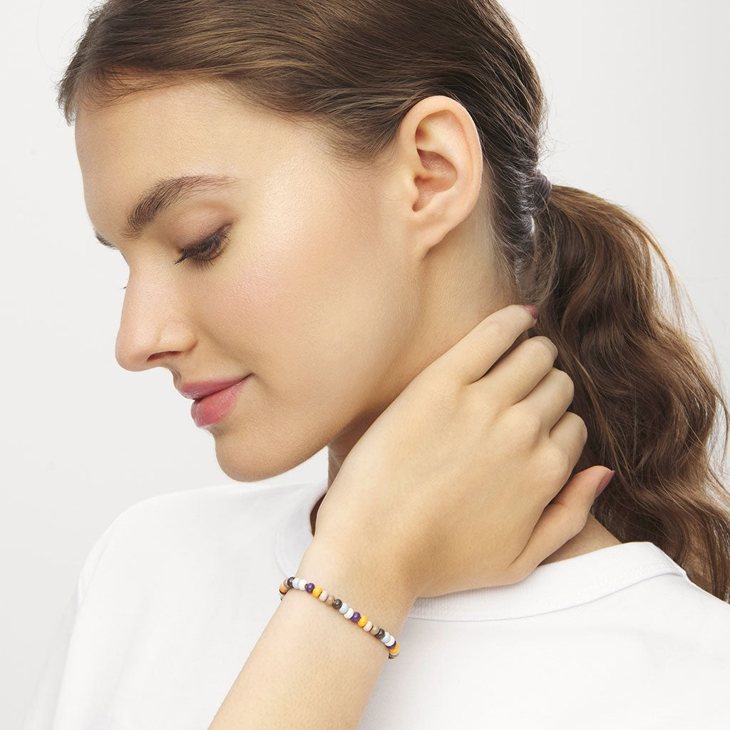 LULU Copenhagen Color Ball Armbånd forsølvet Bracelets Golden Harvest