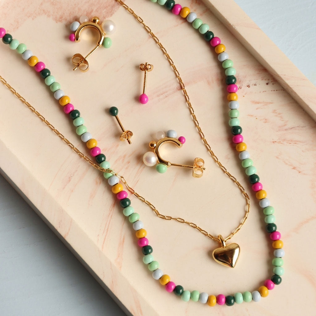 LULU Copenhagen Color Ball Halskæde Necklaces Beach