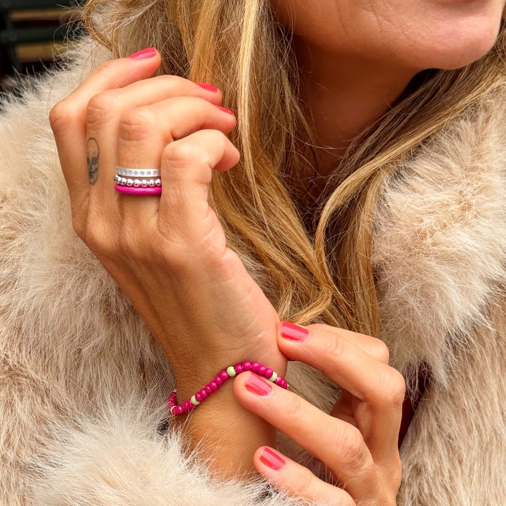 LULU Copenhagen Color Ball Ring Rings Sølv