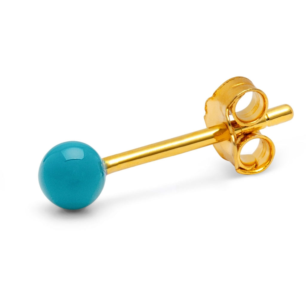 LULU Copenhagen Color Ball ørering 1 stk Ear stud, 1 pcs Retro Blue