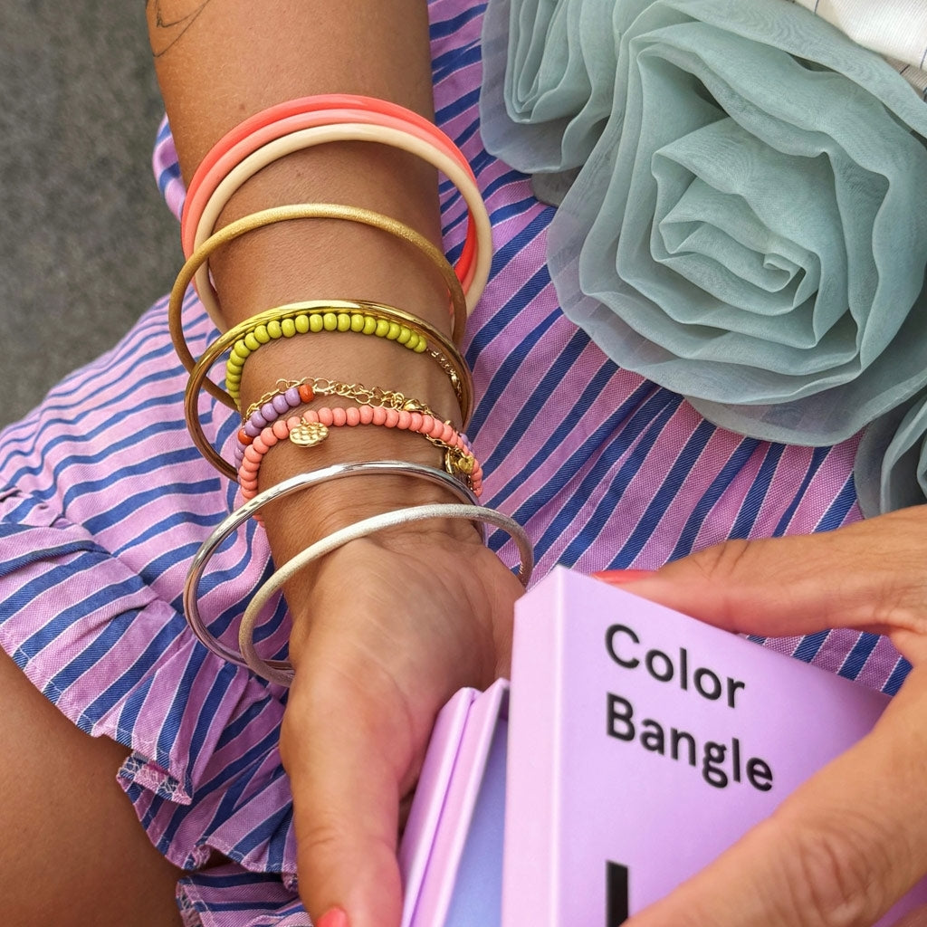 LULU Copenhagen Color Bangle børstet Bracelets Silver Plated