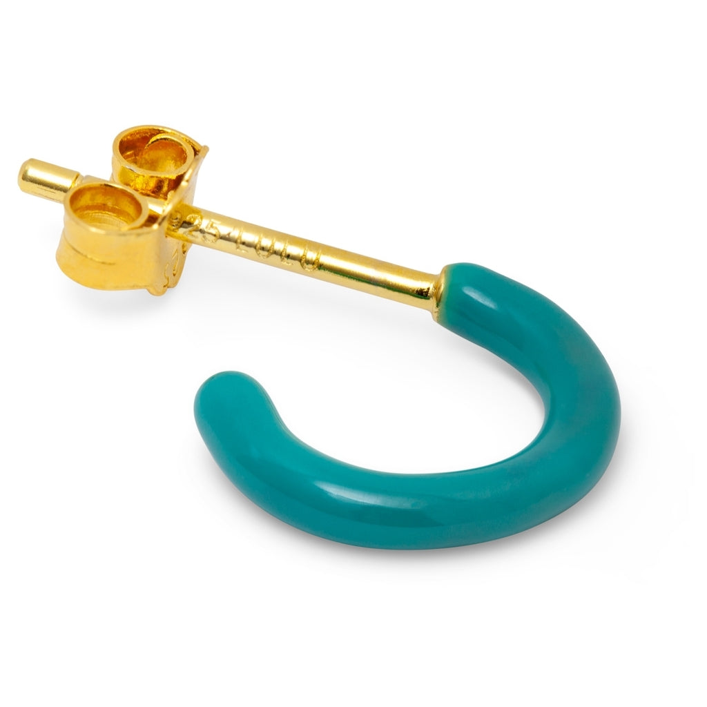 LULU Copenhagen Color Hoop 1 stk Hoops Petrolium
