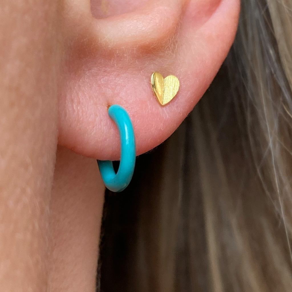 LULU Copenhagen Color Hoop 1 stk Hoops Petrolium