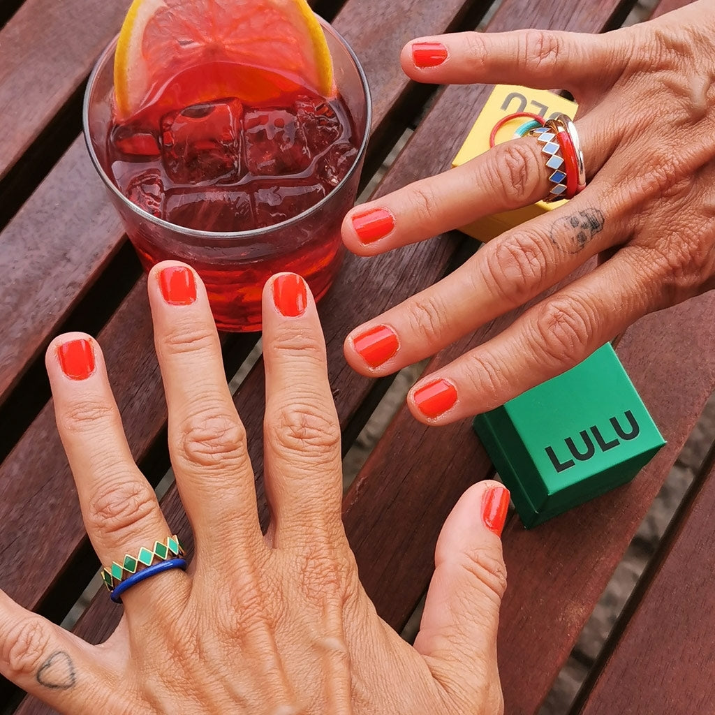 LULU Copenhagen Color Ring Rings Blå