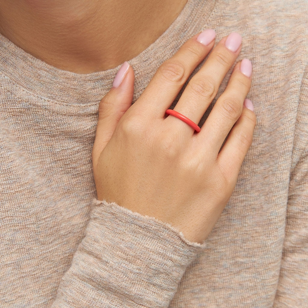 LULU Copenhagen Color Ring Rings Rød