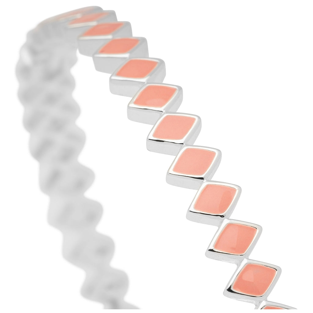 LULU Copenhagen Confetti Bangle - Forsølvet Bracelets Burnt Coral