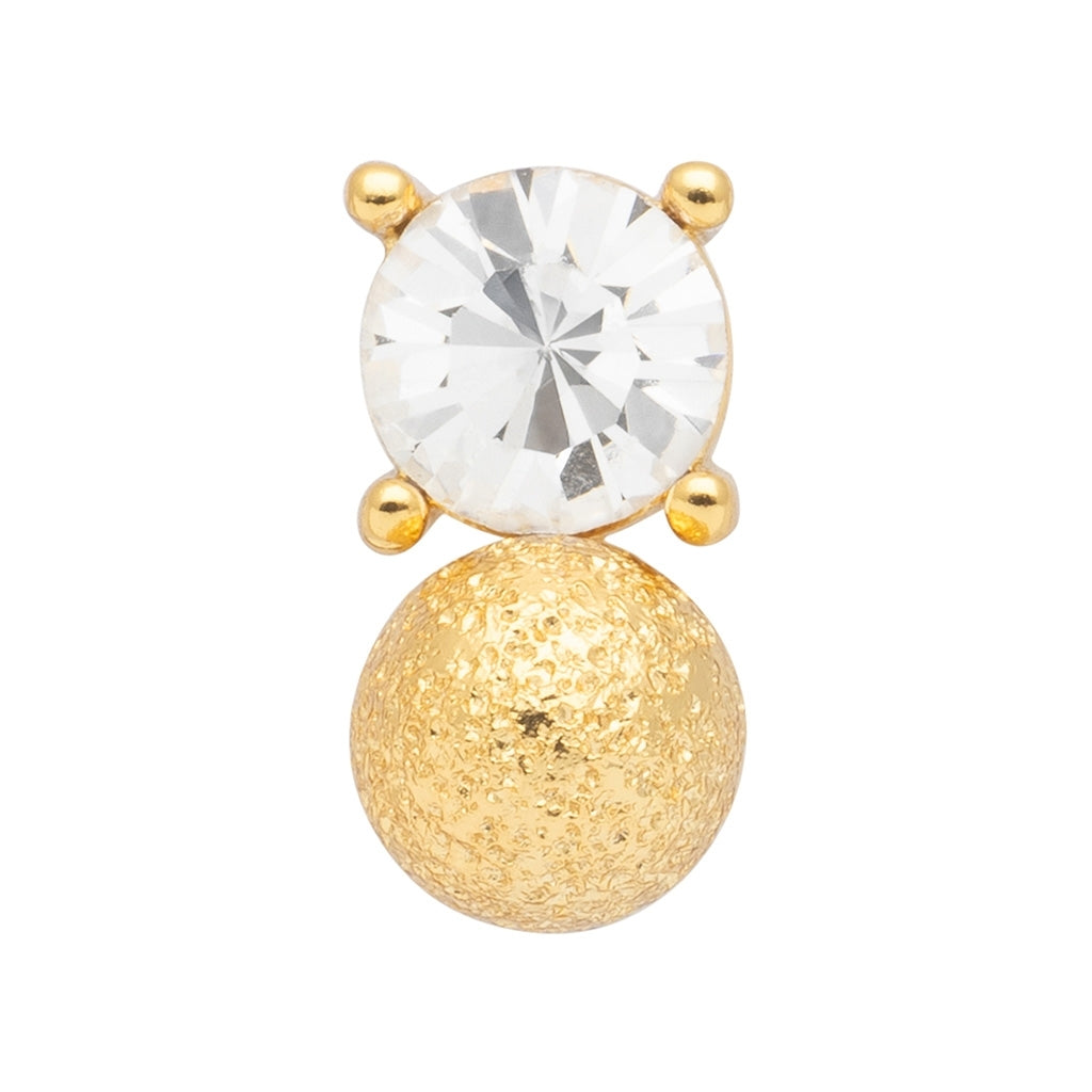LULU Copenhagen Diamond Eye 1 stk Ear stud, 1 pcs Gold Plated/Crystal