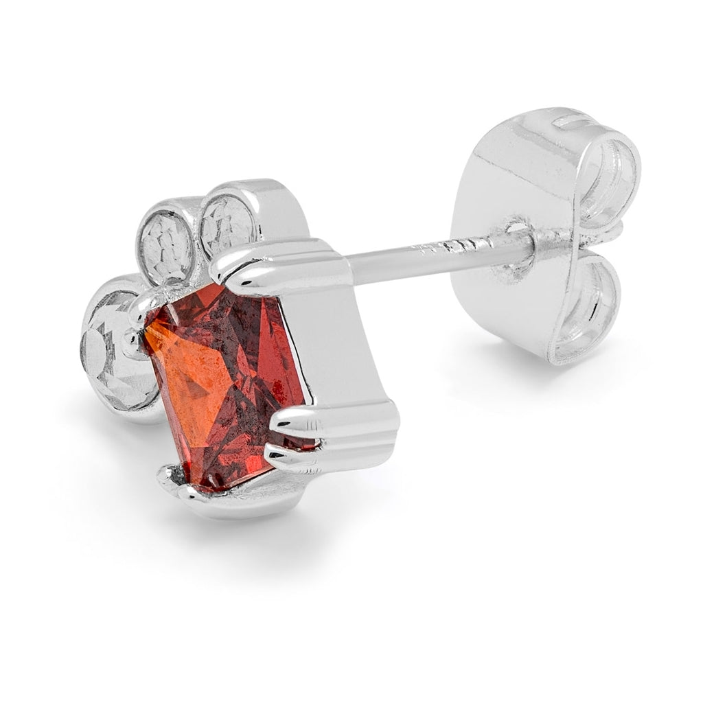 LULU Copenhagen Gala Red Bling Left ørering 1 stk Ear stud, 1 pcs Silver Plated