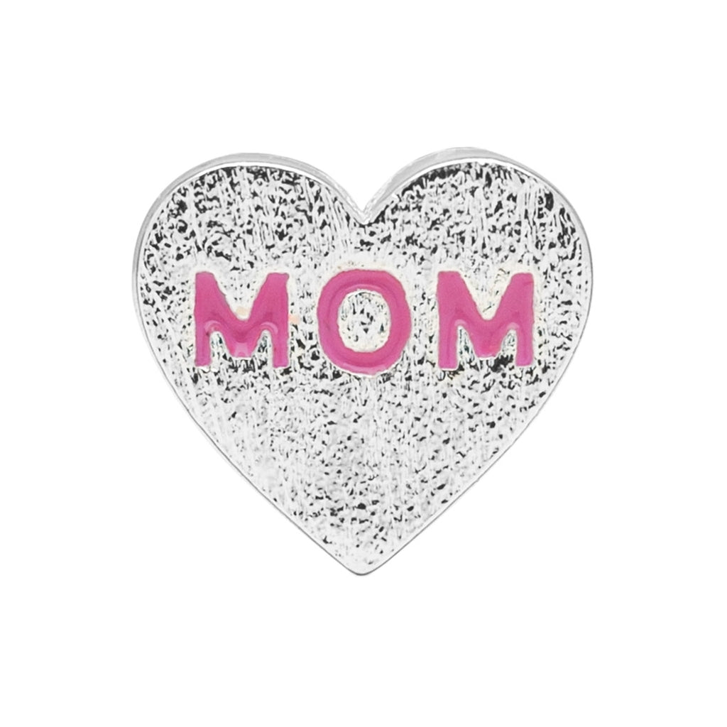 LULU Copenhagen Heart Mom ørering 1 stk forsølvet Ear stud, 1 pcs Pink