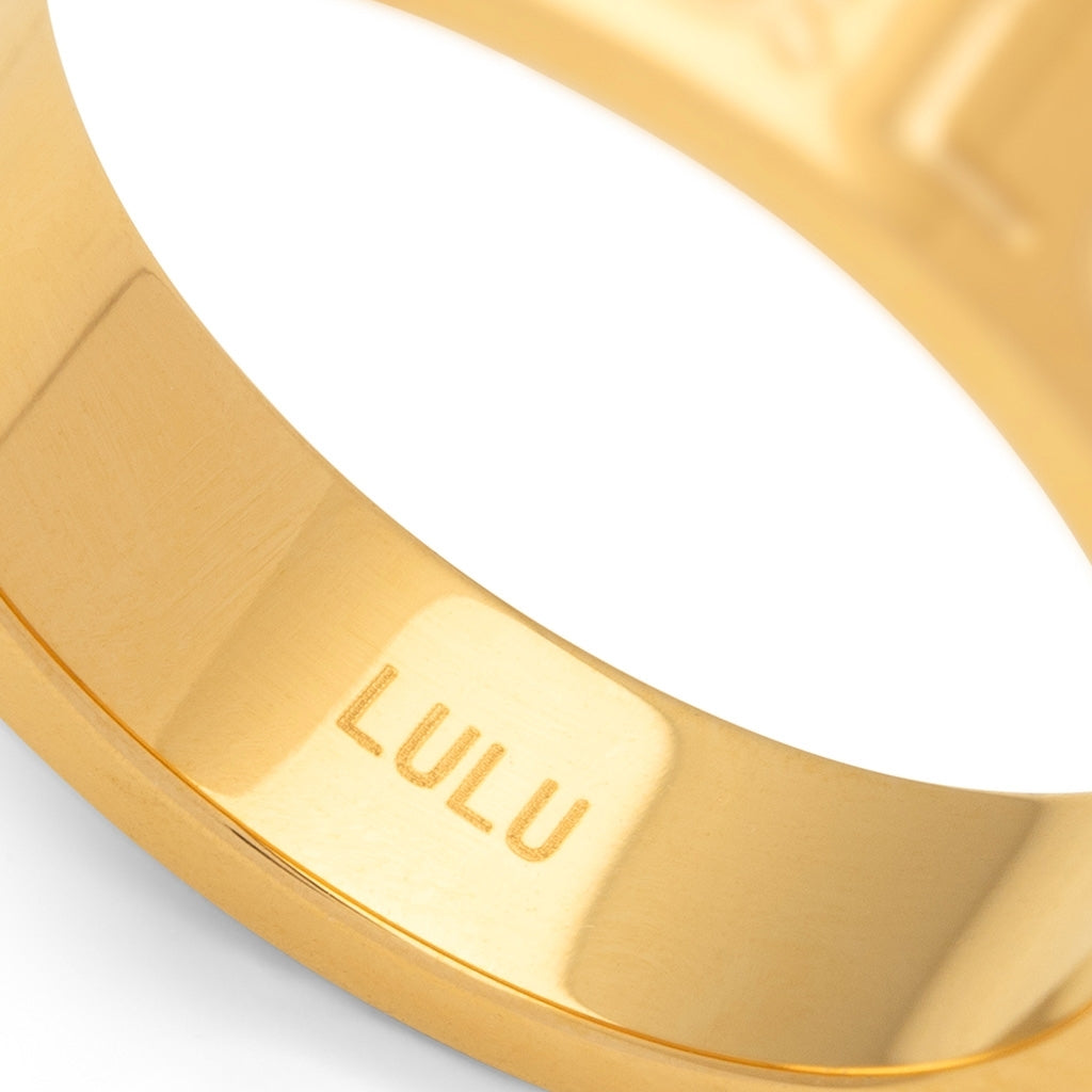 LULU Copenhagen Love & Cake Ring Rings Forgyldt