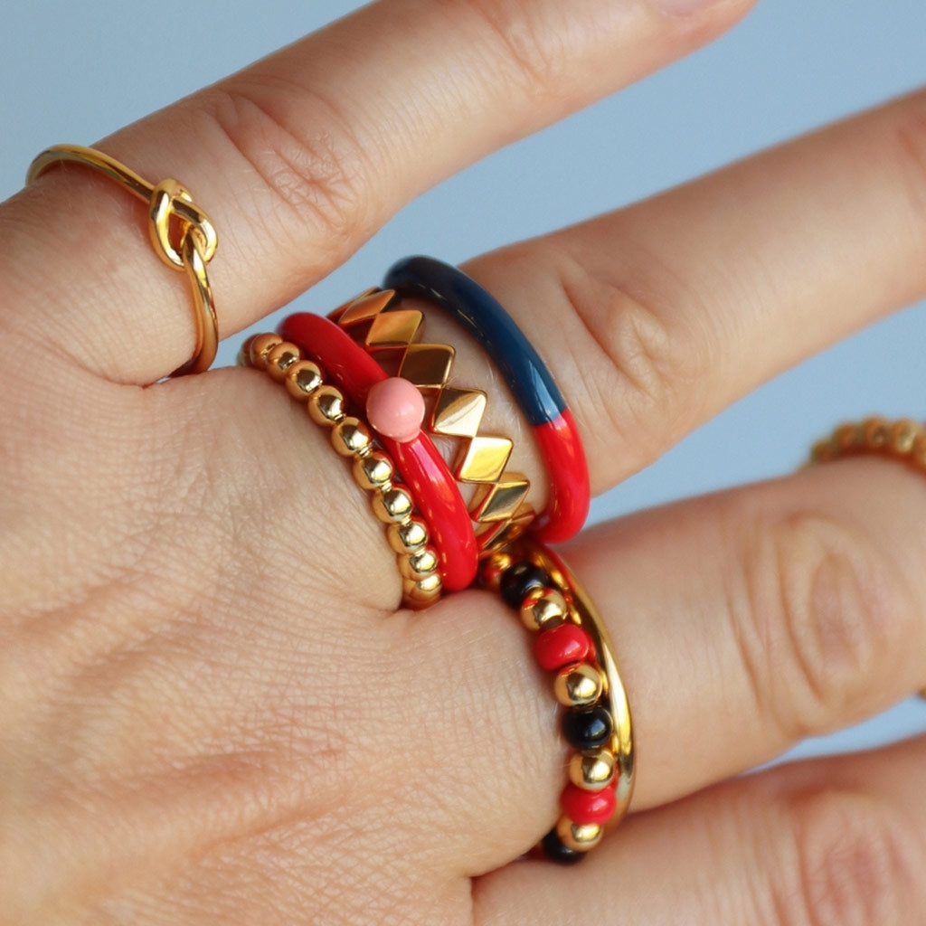 LULU Copenhagen Love Knot Ring Rings Forgyldt