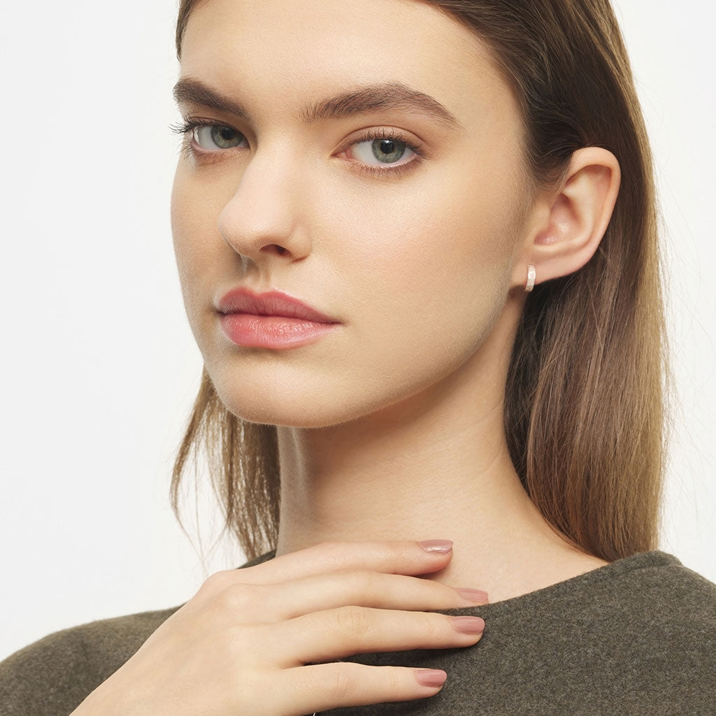 LULU Copenhagen Love Repeat hoops par - Forsølvet Hoops Dusty Peach
