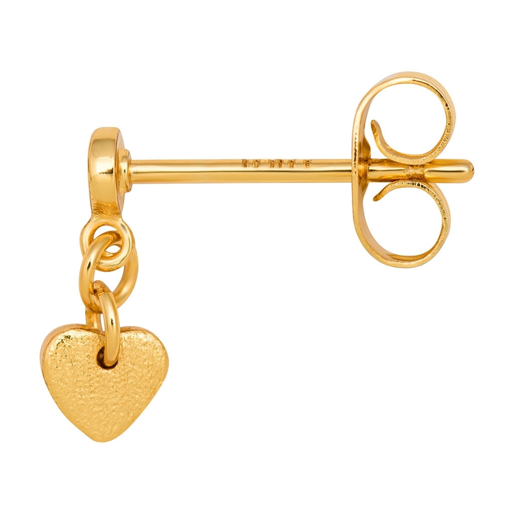 LULU Copenhagen Love U Dangling ørering 1 pcs Ear stud, 1 pcs Forgyldt