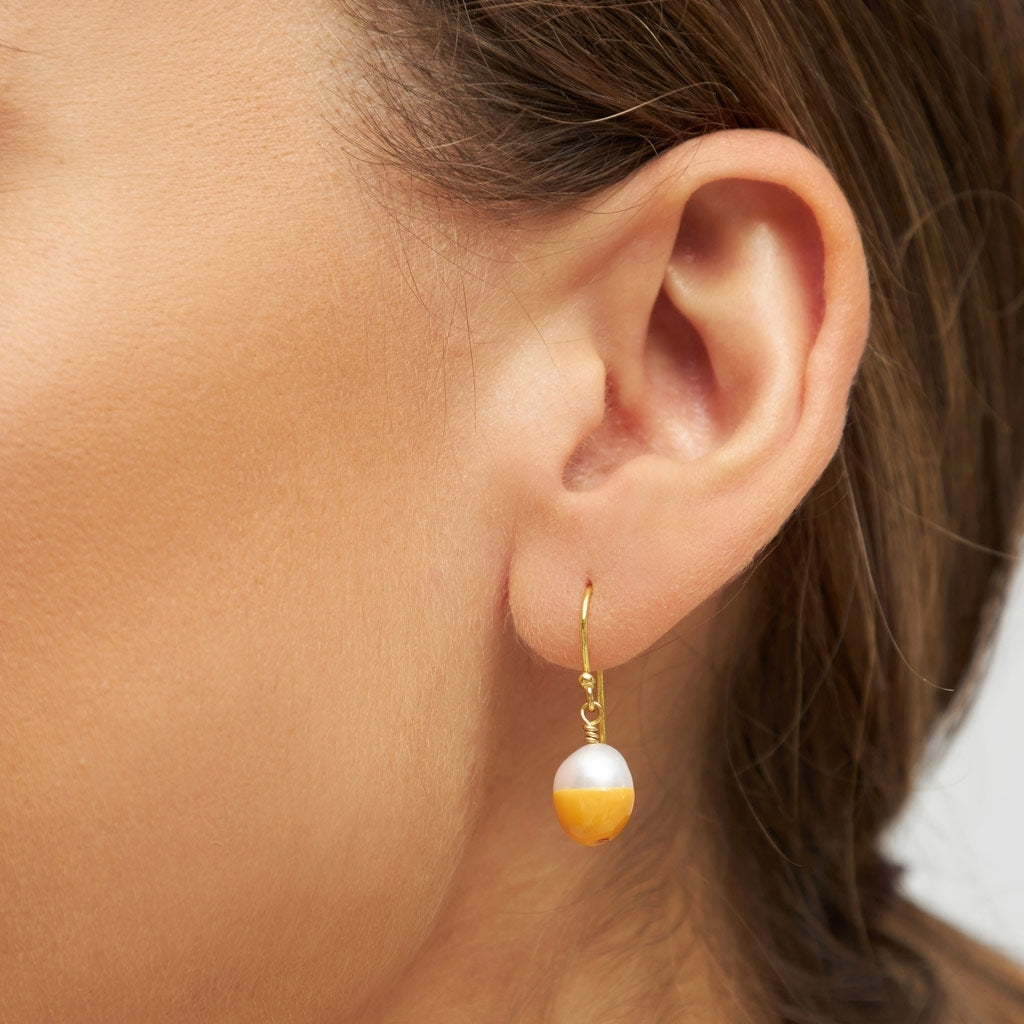LULU Copenhagen LULU Baroque ørering 1 stk Ear stud, 1 pcs Marigold
