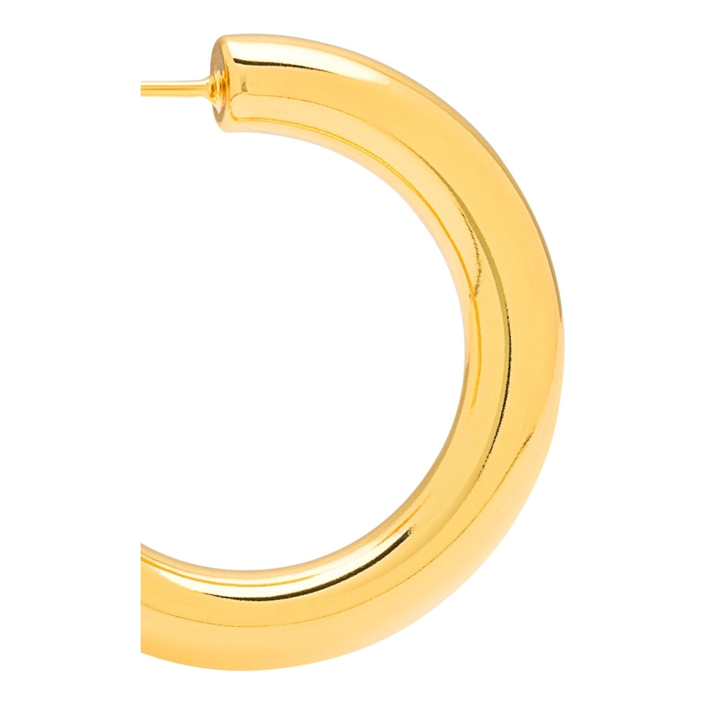 LULU Copenhagen Non Hoops Chunky Medium par poleret Hoops Forgyldt