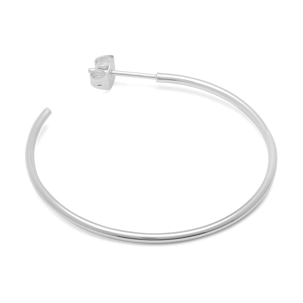 LULU Copenhagen Non Hoops Large par poleret Hoops Silver Plated