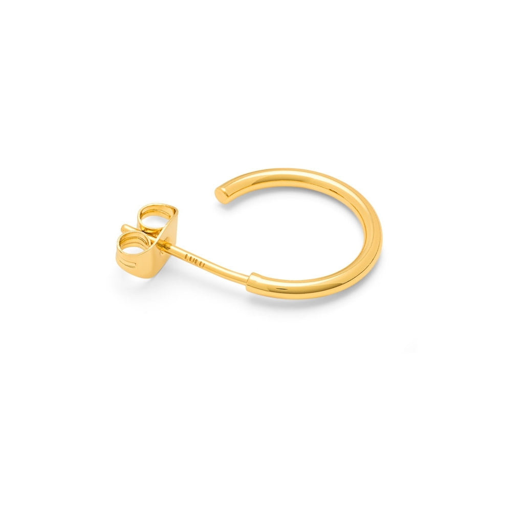 LULU Copenhagen Non Hoops Small par poleret Hoops Forgyldt