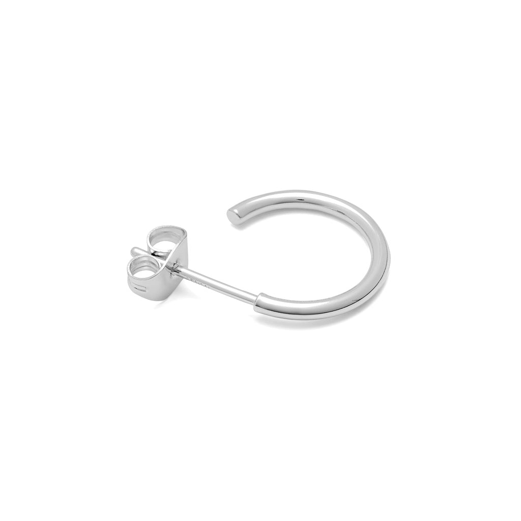 LULU Copenhagen Non Hoops Small par poleret Hoops Silver Plated
