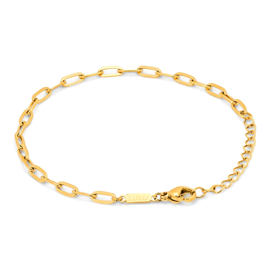 LULU Copenhagen Paperclip Armbånd forgyldt Bracelets Forgyldt