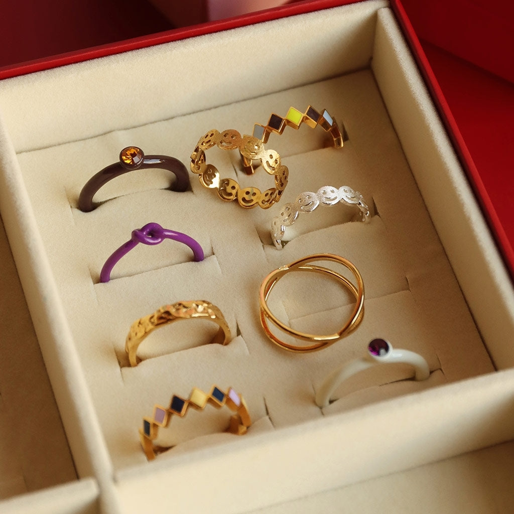 LULU Copenhagen Smile Ring Rings Forgyldt