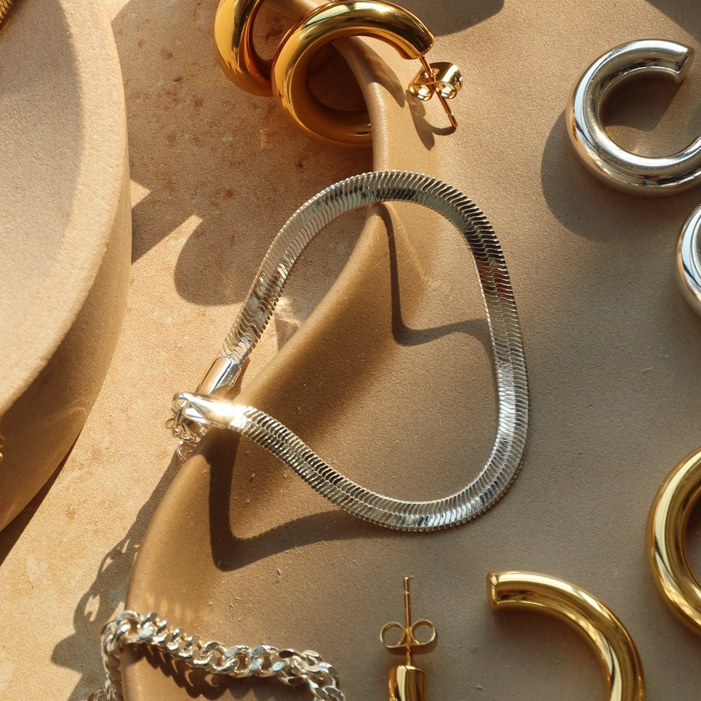 LULU Copenhagen Snake Armbånd forsølvet Bracelets Silver Plated