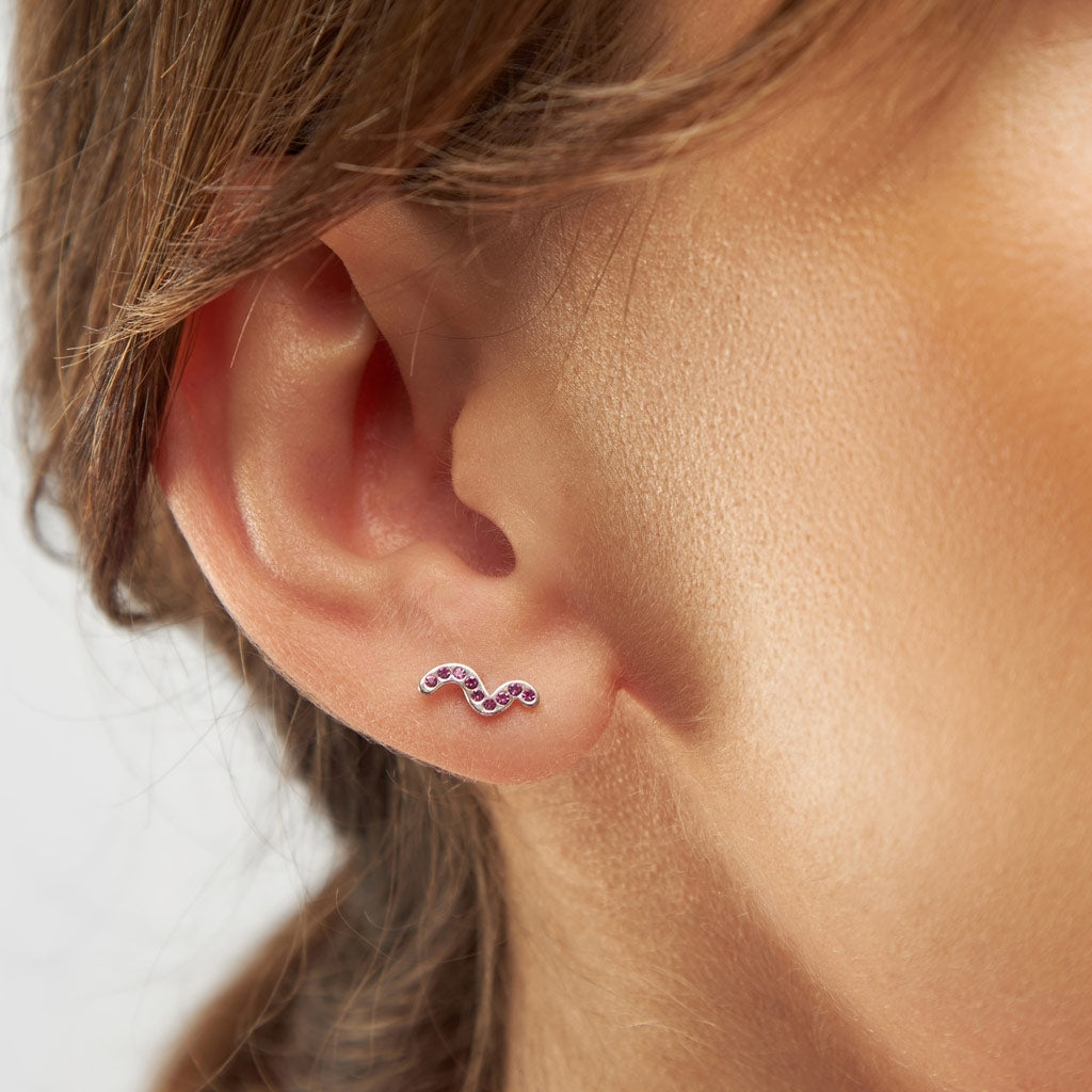LULU Copenhagen Snaky ørering 1 stk Ear stud, 1 pcs Pink
