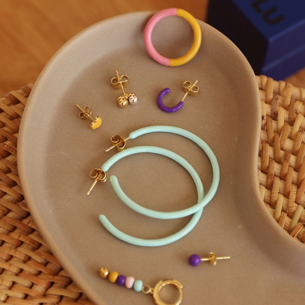LULU Copenhagen Summer Gold ørering 1 stk Ear stud, 1 pcs Forgyldt
