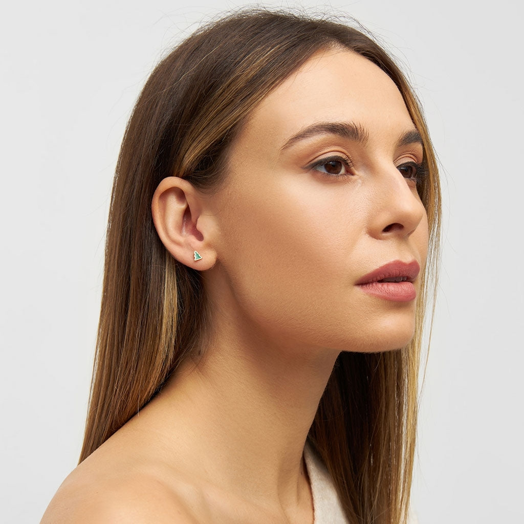 LULU Copenhagen The Green Tree ørering 1 stk Ear stud, 1 pcs Grøn