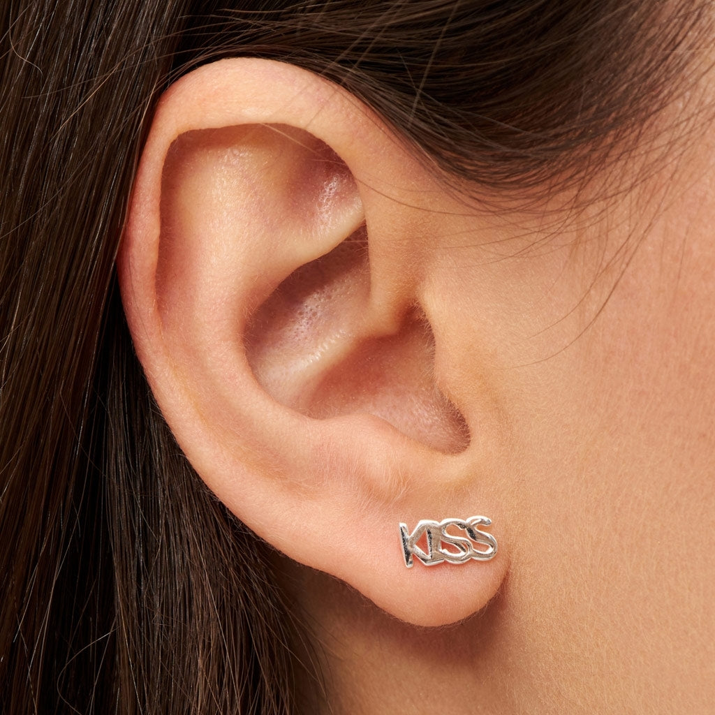 LULU Copenhagen Word Kiss ørering 1 stk Ear stud, 1 pcs Sølv