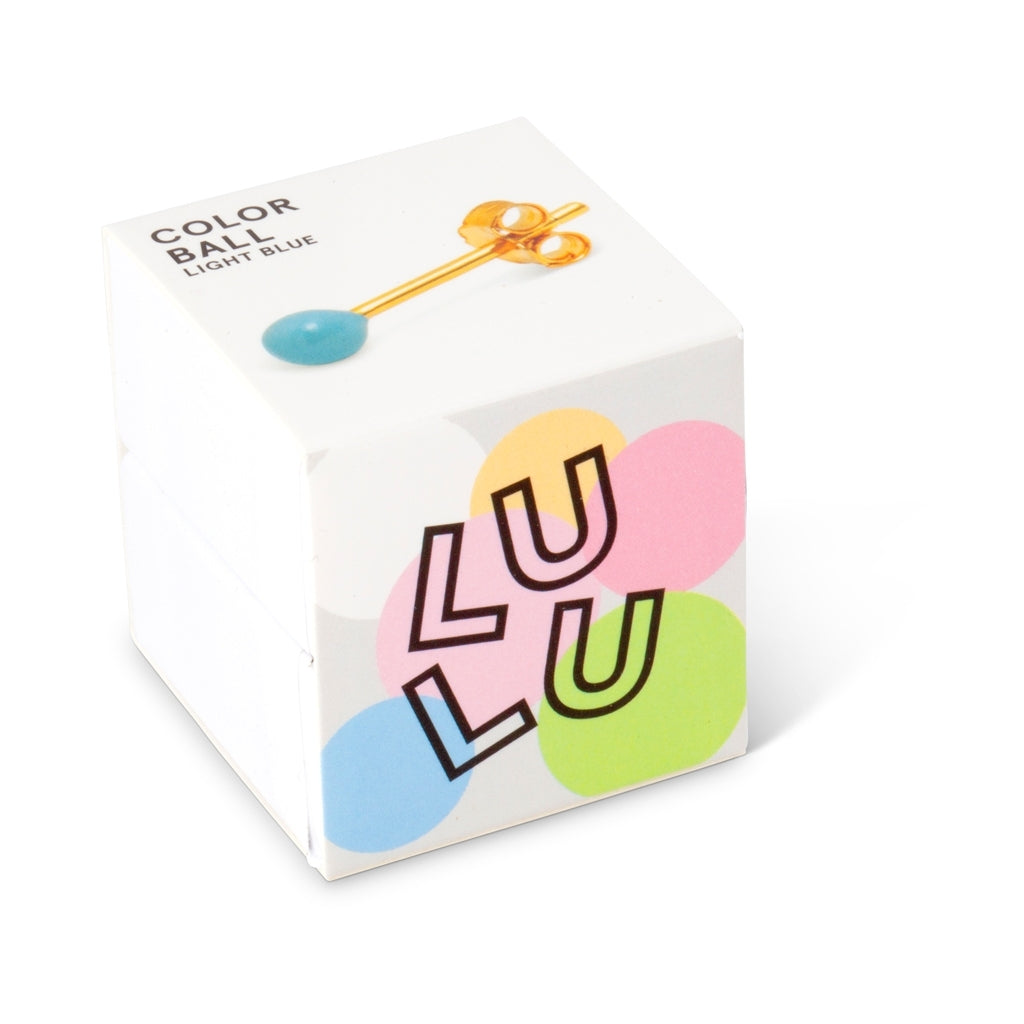 LULU Copenhagen Color Ball ørering 1 stk Ear stud, 1 pcs Lyseblå