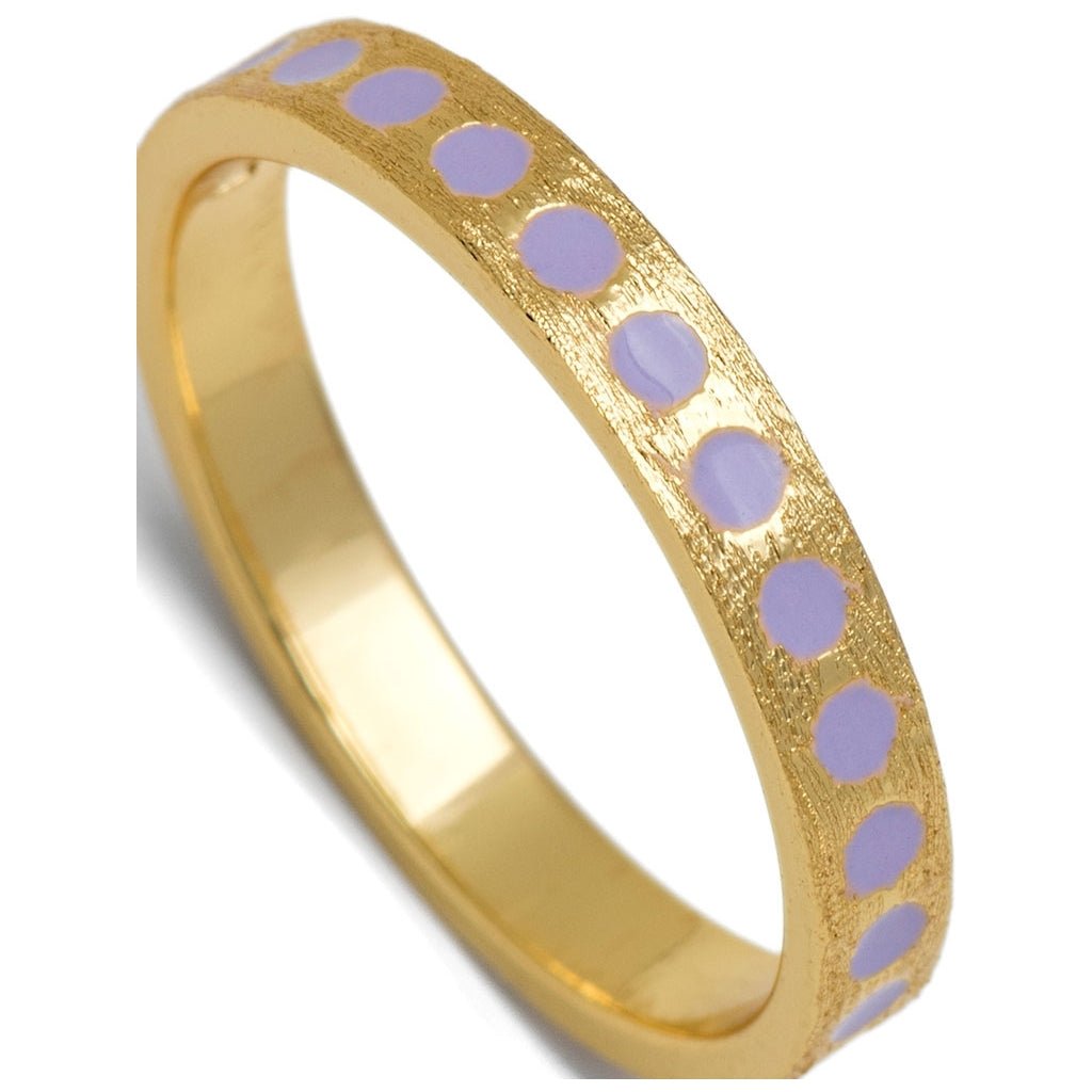LULU Copenhagen Pattern Ring forgyldt Rings Lilla