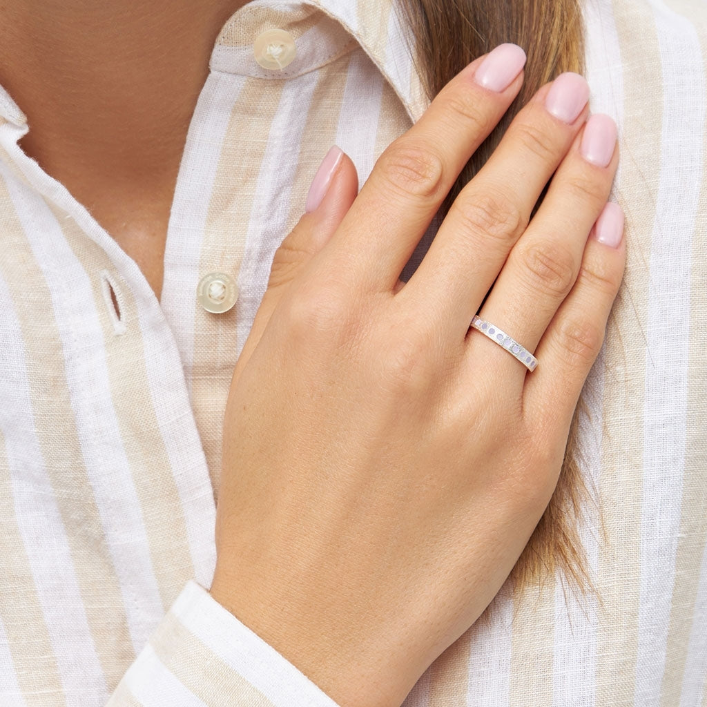 LULU Copenhagen Pattern Ring sølv Rings Lilla