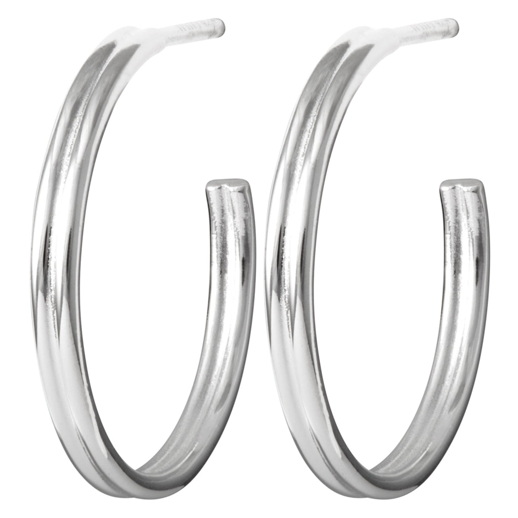 LULU Copenhagen 2for1 Medium Hoops par Hoops Sølv