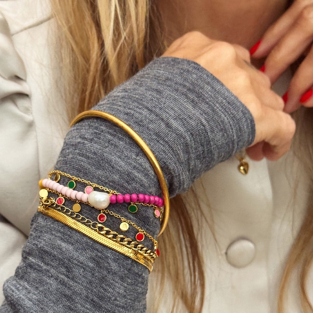 LULU Copenhagen Boho Armbånd Bracelets Passion Red