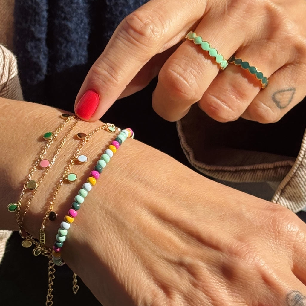 LULU Copenhagen Boho Armbånd Bracelets Skyride Blue/Seasalt Green