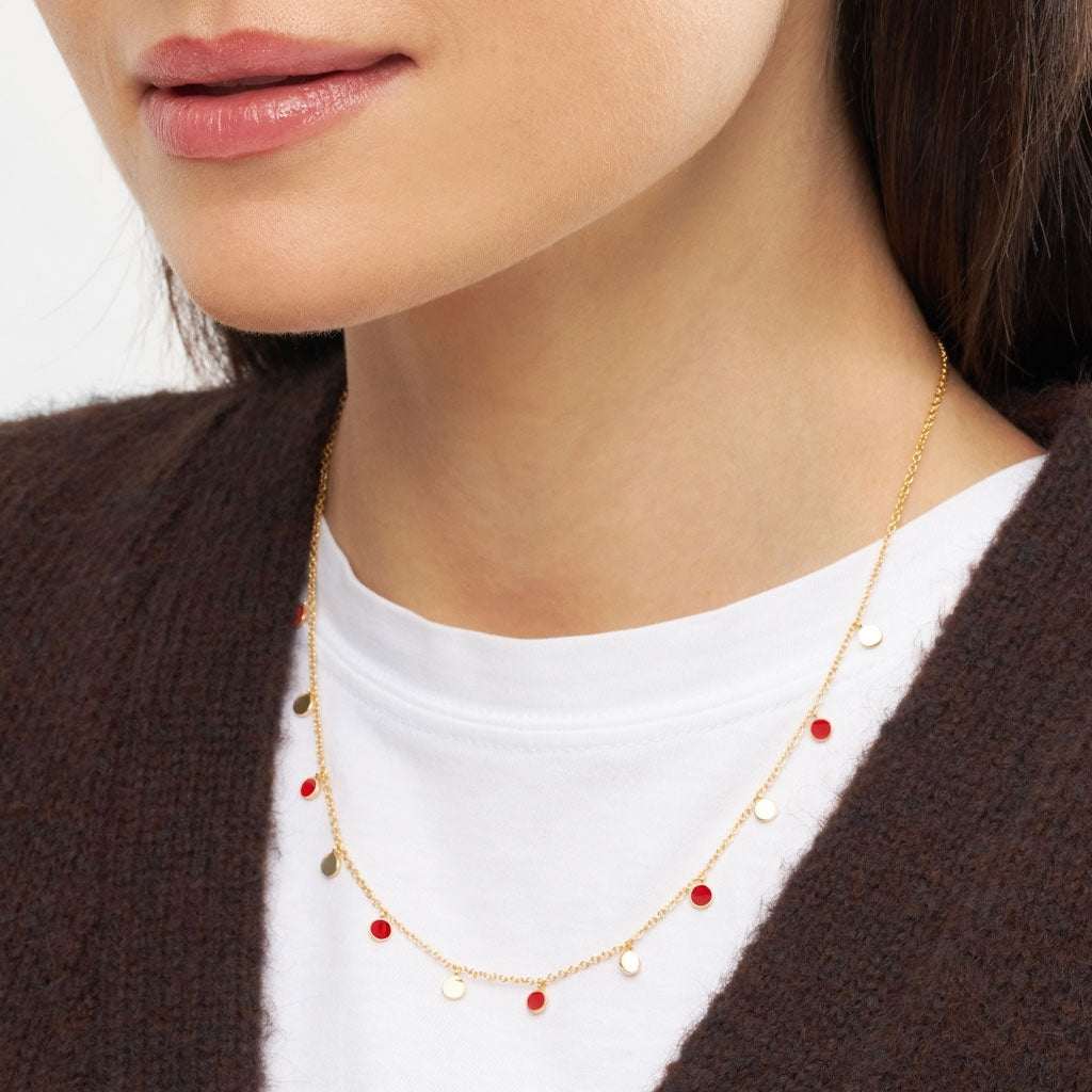 LULU Copenhagen Boho Halskæde Necklaces Passion Red