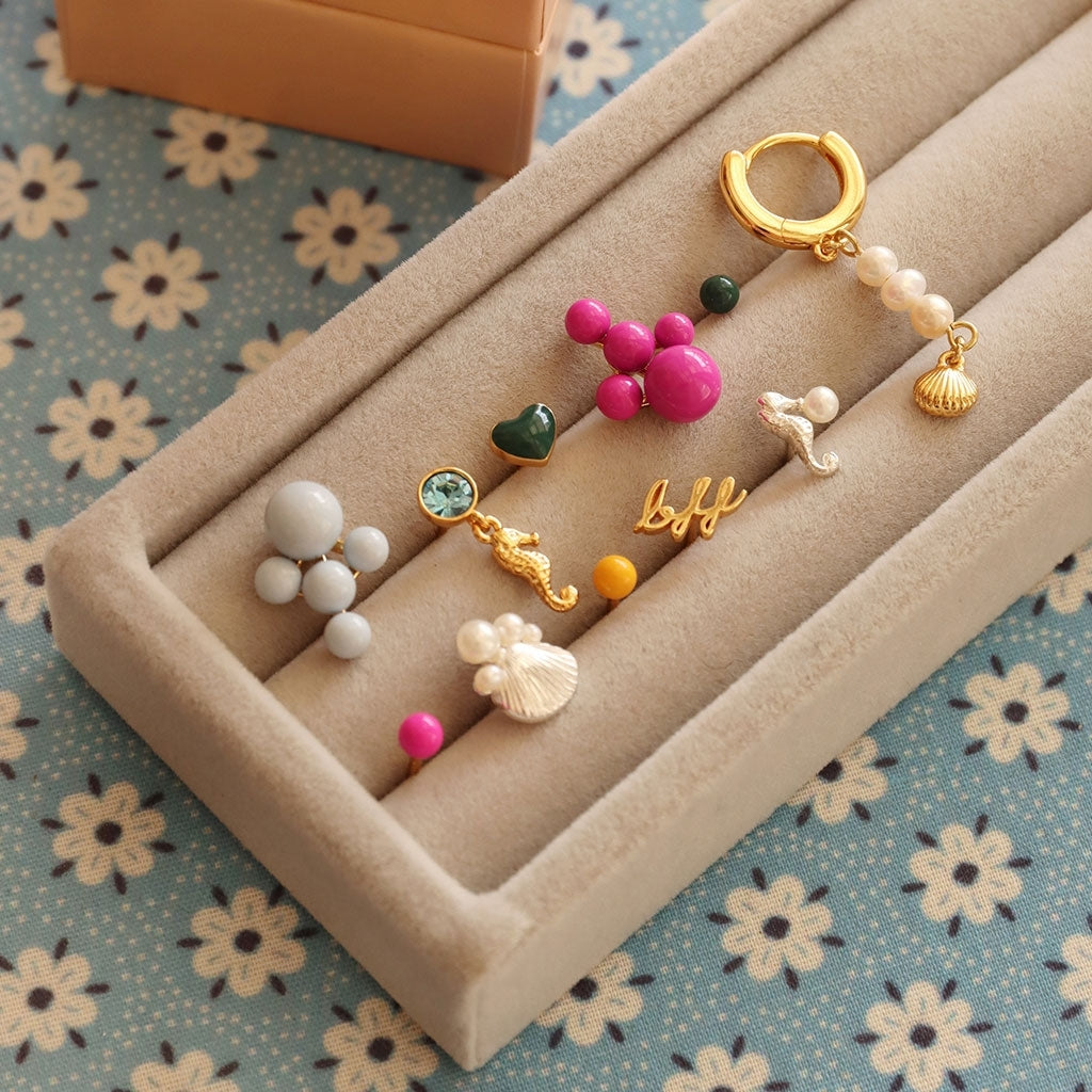 LULU Copenhagen Bouquet Cloud ørering 1 stk Ear stud, 1 pcs Skyride Blue