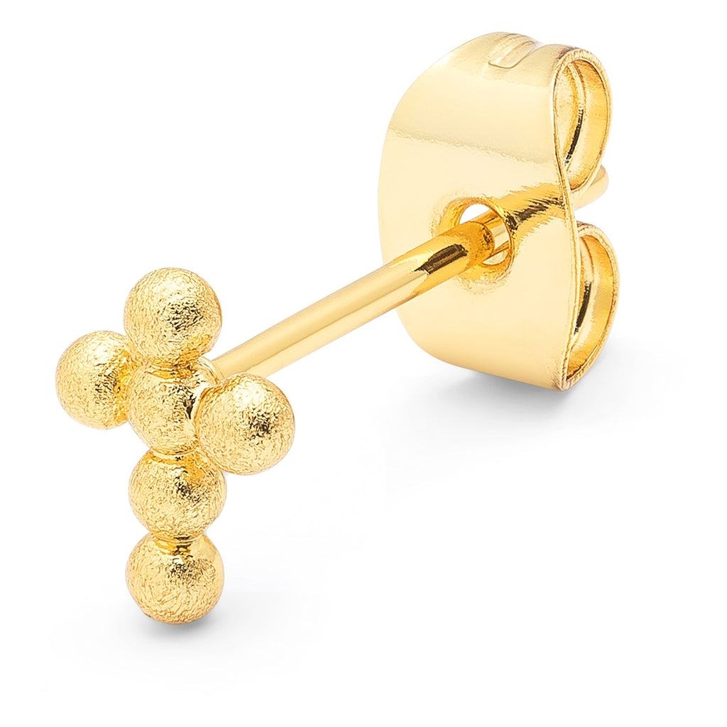 LULU Copenhagen Bouquet Cross 1 stk Ear stud, 1 pcs Forgyldt