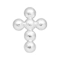 Bouquet Cross 1 stk - Silver Plated