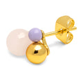 Bouquet Rose Quartz ørering 1 stk - Forgyldt